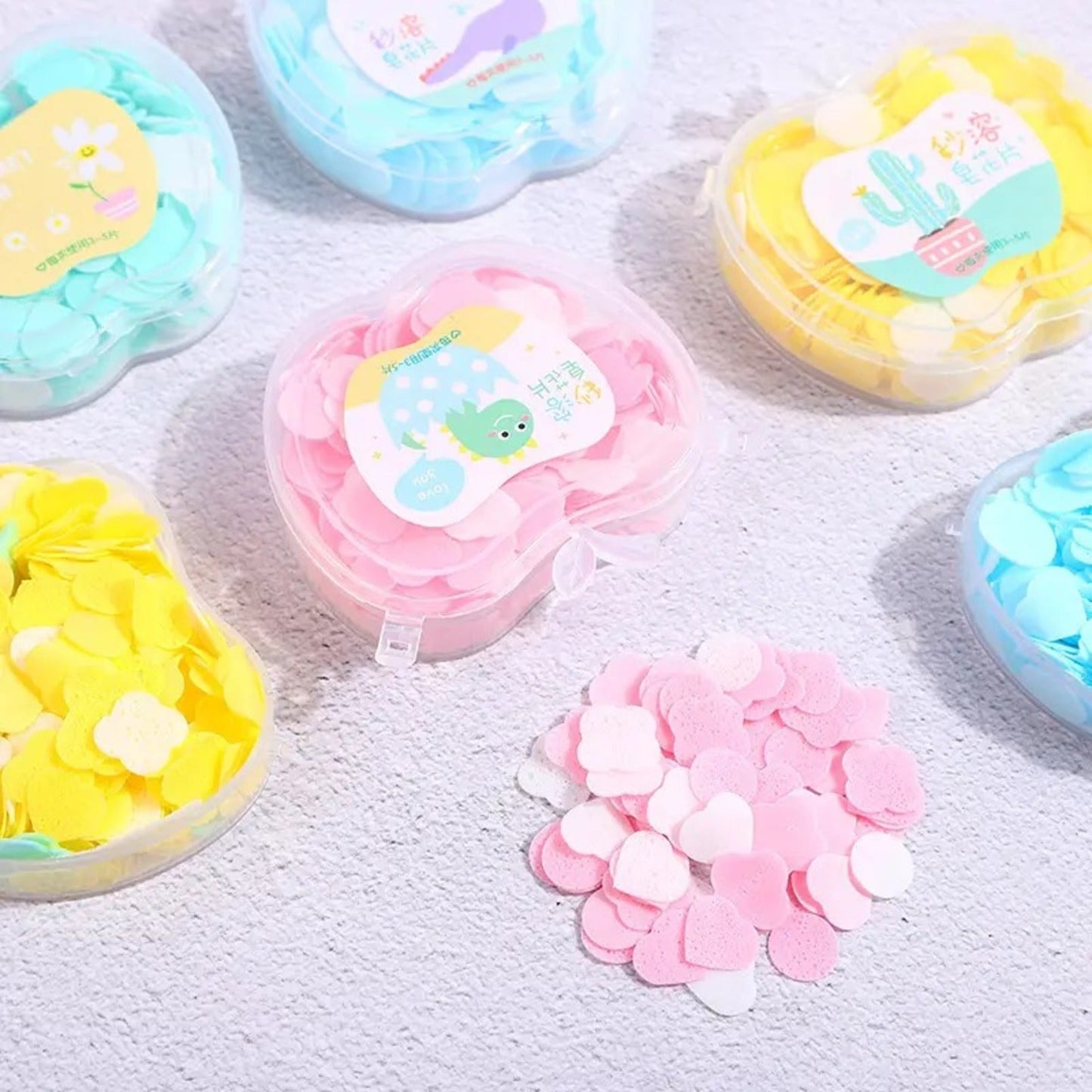 Heart & Flower - Pocket-Sized Scented Paper Soap (Approx 300)
