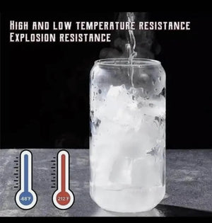 Clear Sipper Jar (540ml) with Glass Lid and Glass Straw