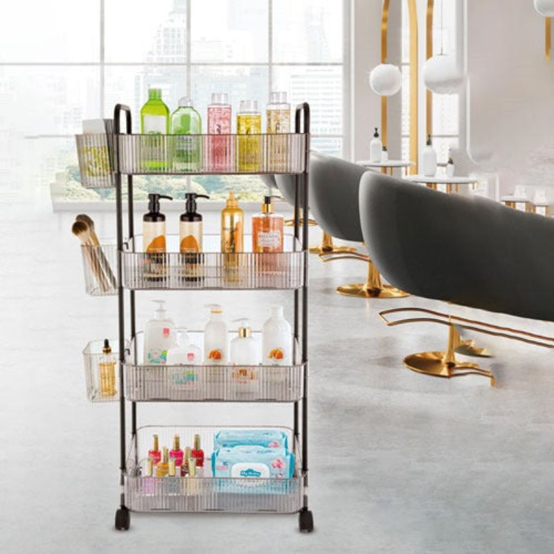 4-Tier Acrylic Utility Rolling Trolley (2374) by Limon