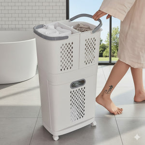 3-Tier Rolling Basket with Detachable Compartments