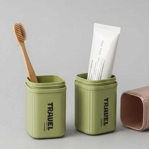 All‑in‑One Travel Toothbrush & Bathroom Storage Case
