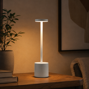 Long Neck Metal Touch Sense LED Lamp – Modern Minimalist Design, Rechargeable.