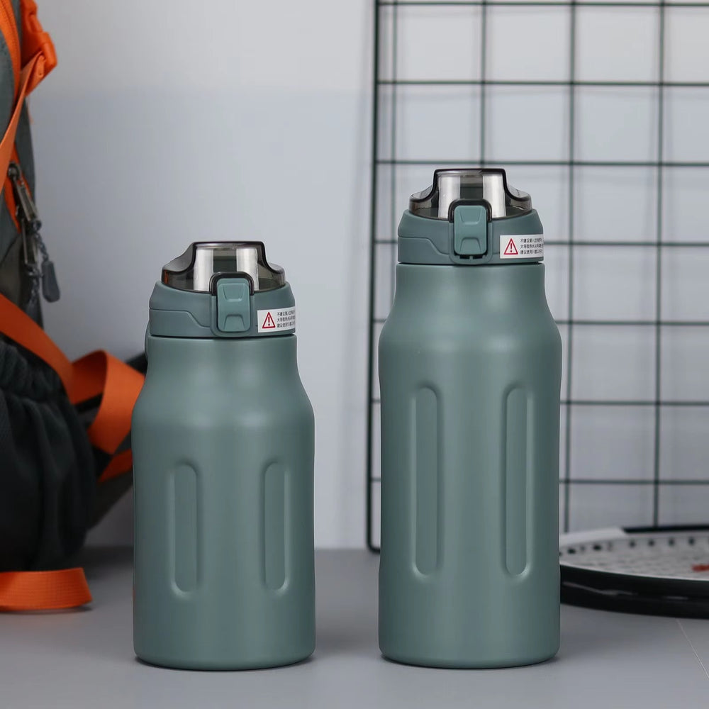 Insulated Water Bottle With Handle, Double Wall, Best For Gym/Camping/Hiking