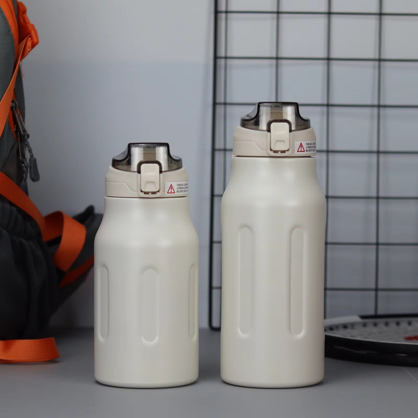 Insulated Water Bottle With Handle, Double Wall, Best For Gym/Camping/Hiking