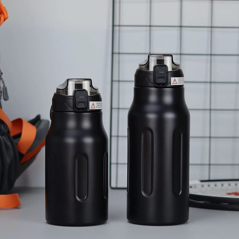 Insulated Water Bottle With Handle, Double Wall, Best For Gym/Camping/Hiking