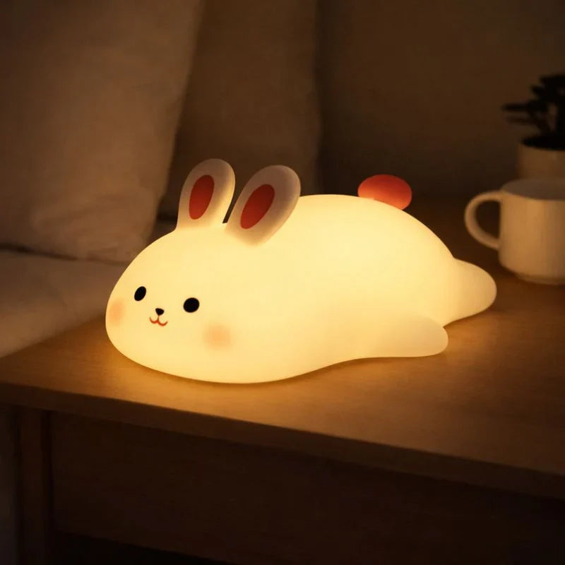 Cute Panda LED Night Lamp – Soft Silicone, Rechargeable & Kids-Friendly