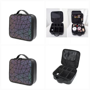 Diamond Pu Travel Cosmetic Bag - Large