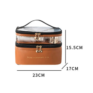 Dual Compartment cosmetic bag