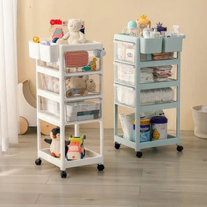 Essential Baby Supplies Trolley - 4 Layers
