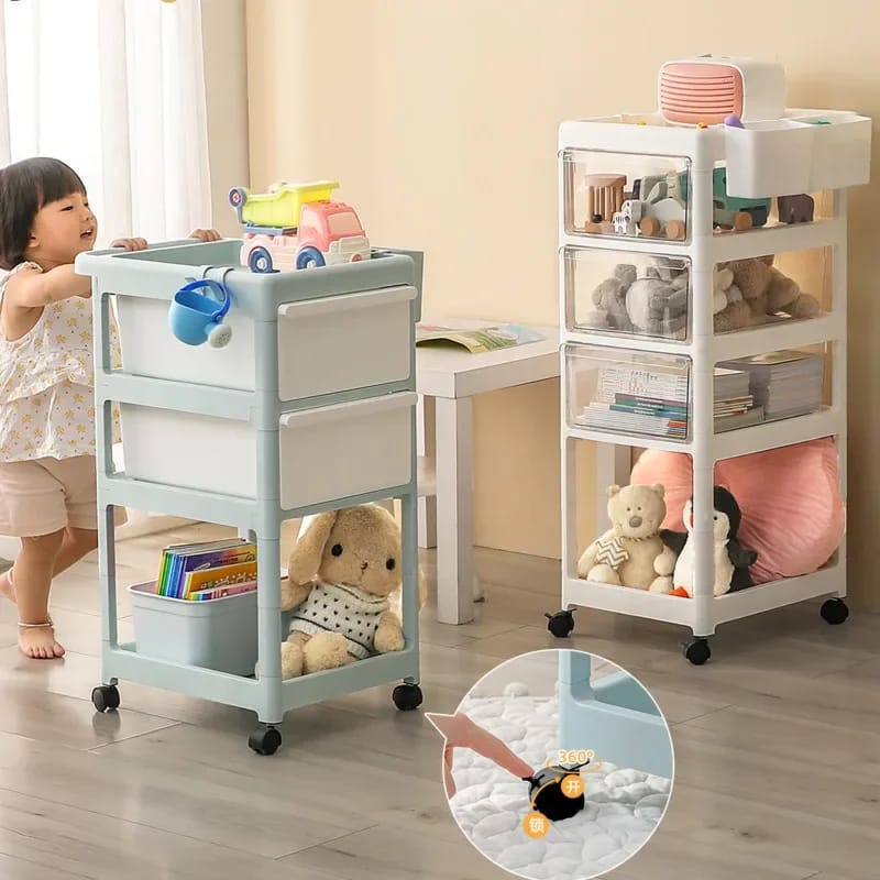 Essential Baby Supplies Trolley - 4 Layers