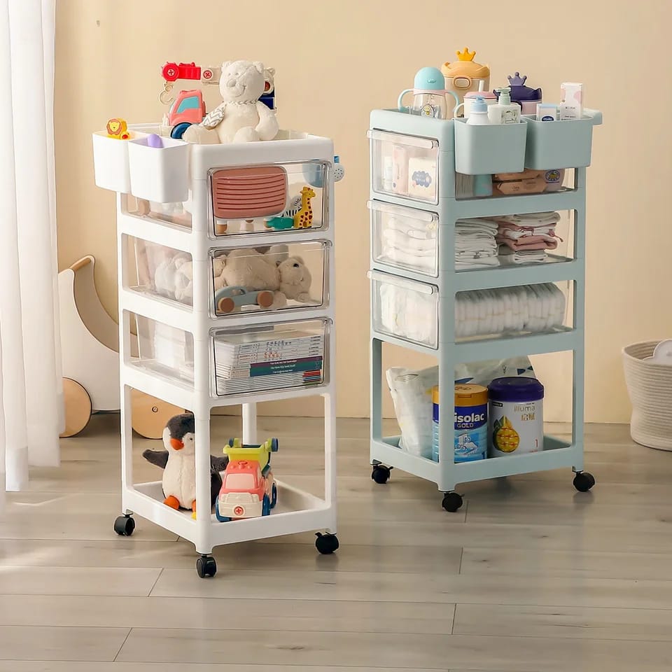 Essential Baby Supplies Trolley - 4 Layers