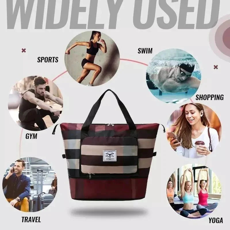 Foldable Travel Bag (Checks Designe)