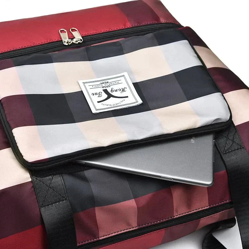 Foldable Travel Bag (Checks Designe)