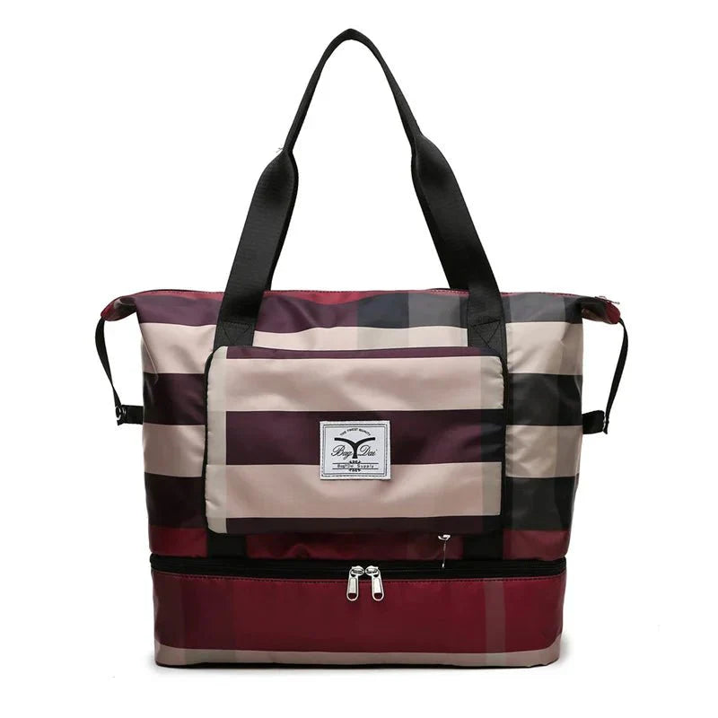 Foldable Travel Bag (Checks Designe)