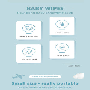 Fresh Glow Mini Pocket Wipes – (Contains 8 Mini Packs of 8 Pcs Each)