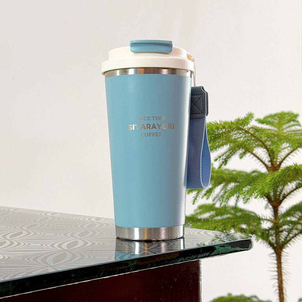SITARAYURI 560ml Insulated Coffee Mug – Built-in Filter & Smart Lid (ZF-028)