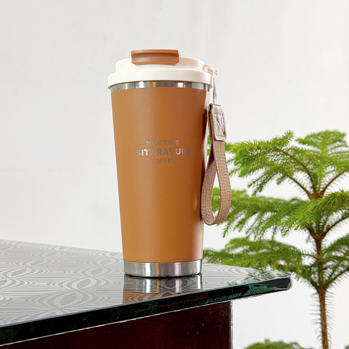 SITARAYURI 560ml Insulated Coffee Mug – Built-in Filter & Smart Lid (ZF-028)
