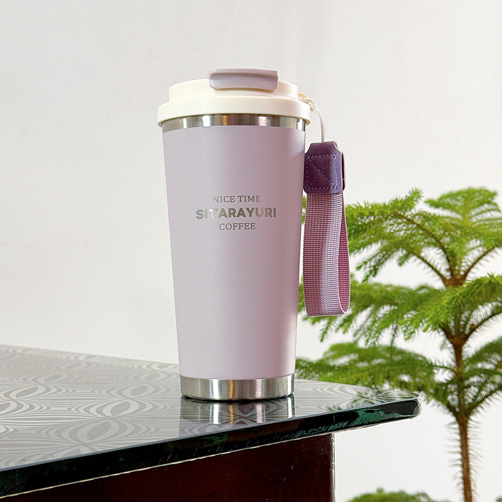 SITARAYURI 560ml Insulated Coffee Mug – Built-in Filter & Smart Lid (ZF-028)