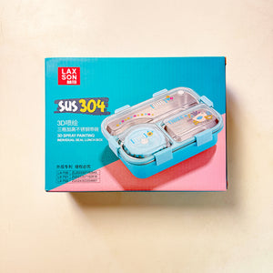 Insulated Modern & Stylish Stainless Steel (SUS304) Lunch Box with Dipping Cup (7122)
