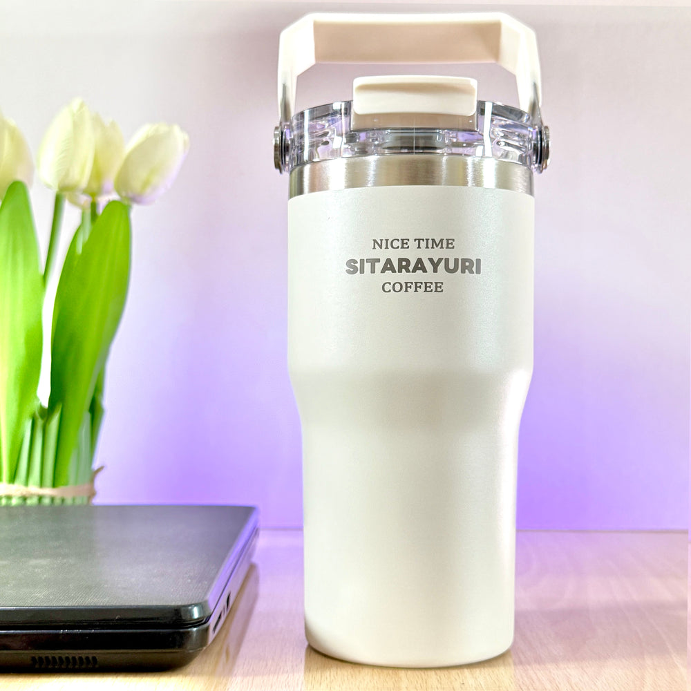 SITARAYURI LeakProof Dual-Lid Insulated Stainless Steel Tumbler (600ml) (ZF-001)