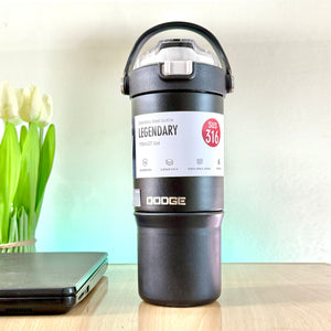 DODGE - Double Wall Vacuum Stainless Steel Tumbler with Dual-Sipping & Handle (770ml) (DB-23682-S)