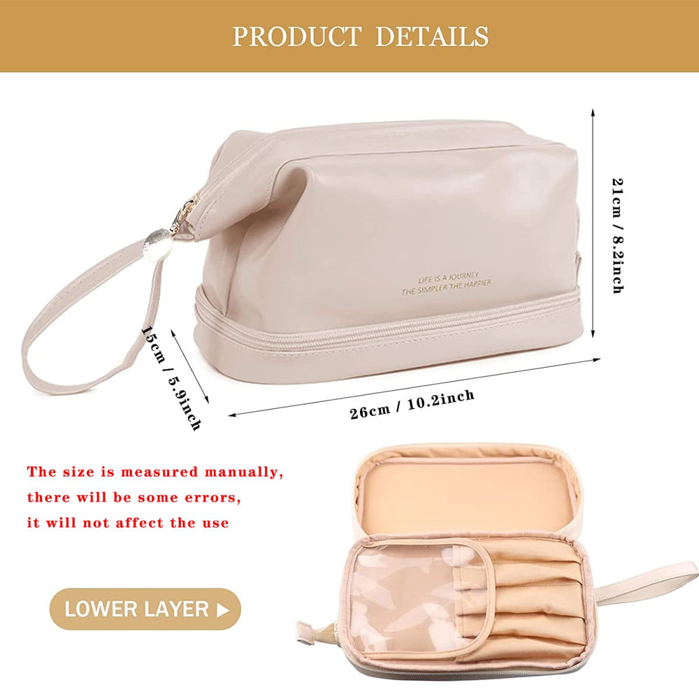 Large Double Layer Cosmetic Bag