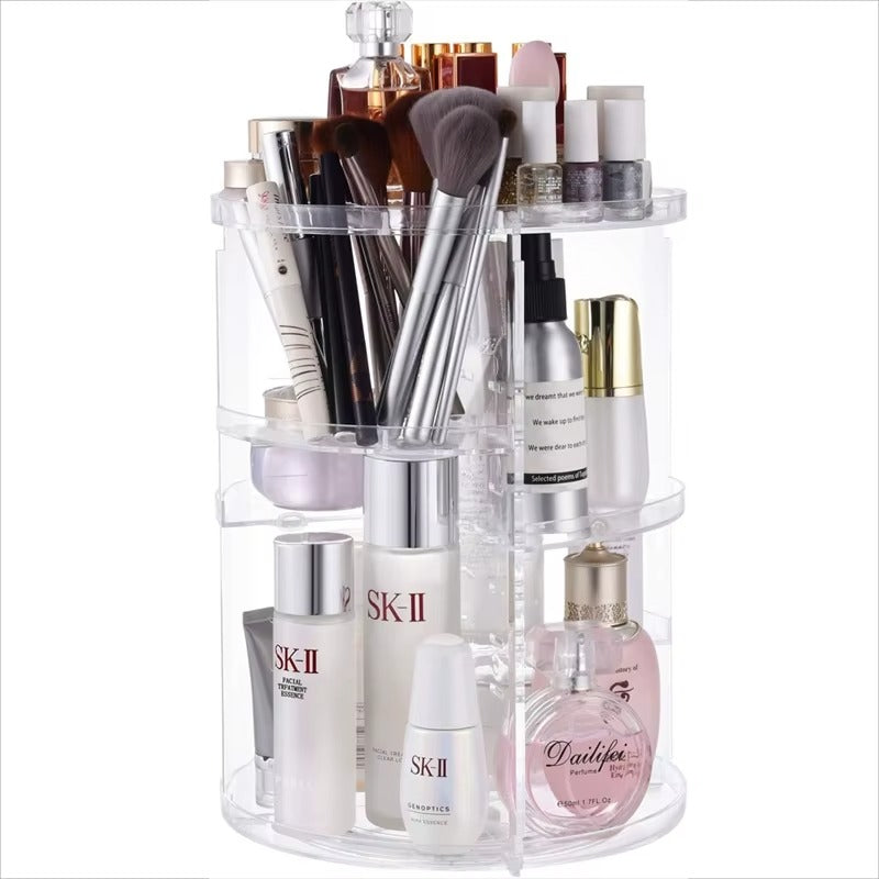 360 Rotating Adjustable Makeup Organizer Countertop