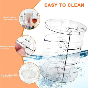 360 Rotating Adjustable Makeup Organizer Countertop