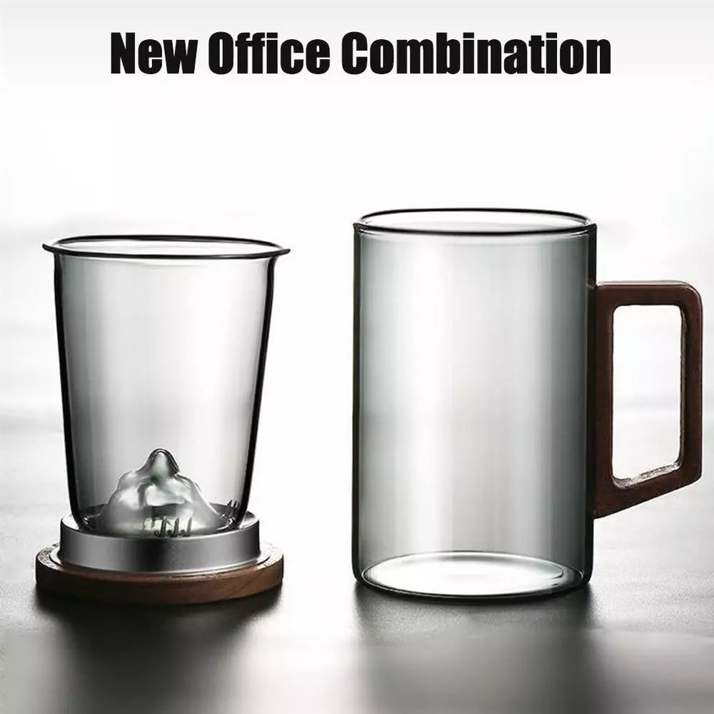 Glass Tea Cup with Infuser/Stainer and Lid