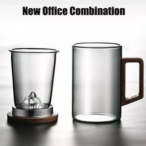Glass Tea Cup with Infuser/Stainer and Lid