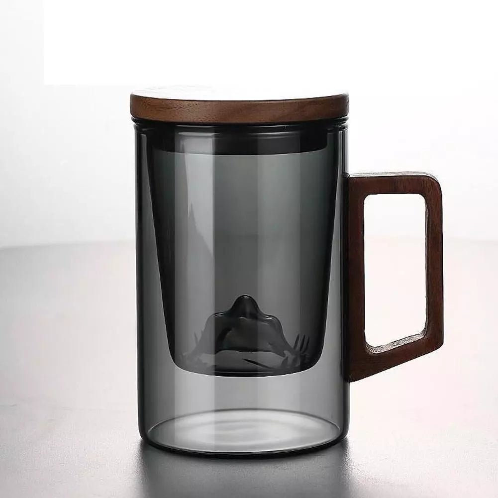 Glass Tea Cup with Infuser/Stainer and Lid