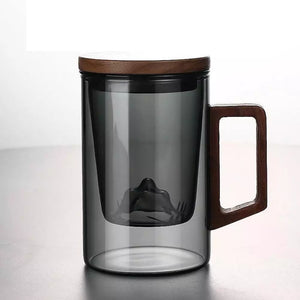 Glass Tea Cup with Infuser/Stainer and Lid