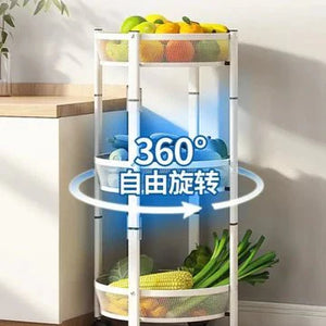 Three-Tier Foldable Kitchen Trolley