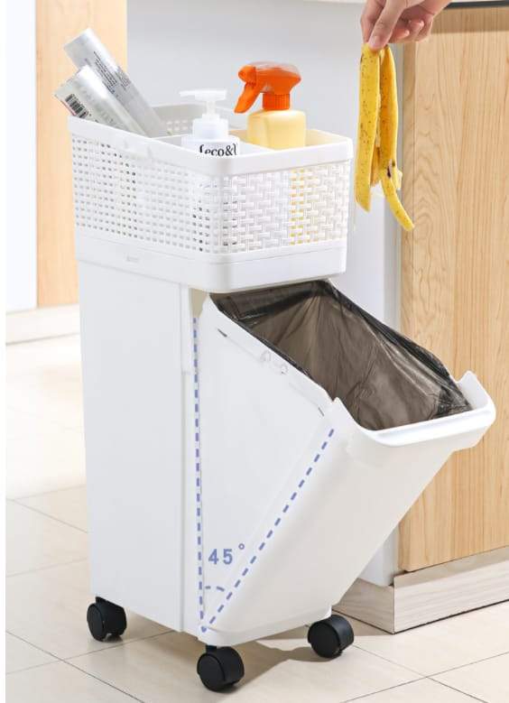 Trolley with dustbin