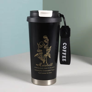 500ml stainless steel coffee cup, leak-proof thermos, coffee cup with straw, travel thermos, coffee cup with lid