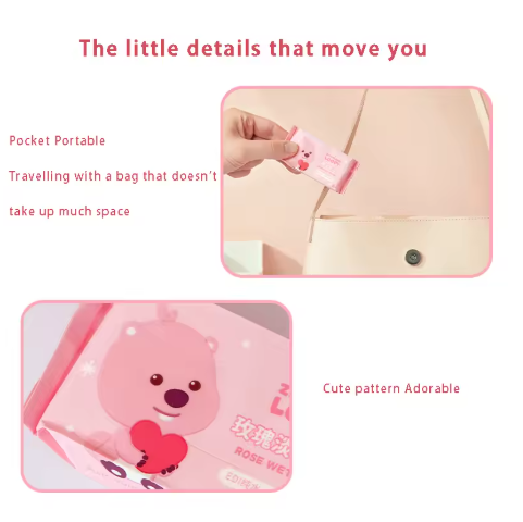 Fresh Glow Mini Pocket Wipes – (Contains 8 Mini Packs of 8 Pcs Each)
