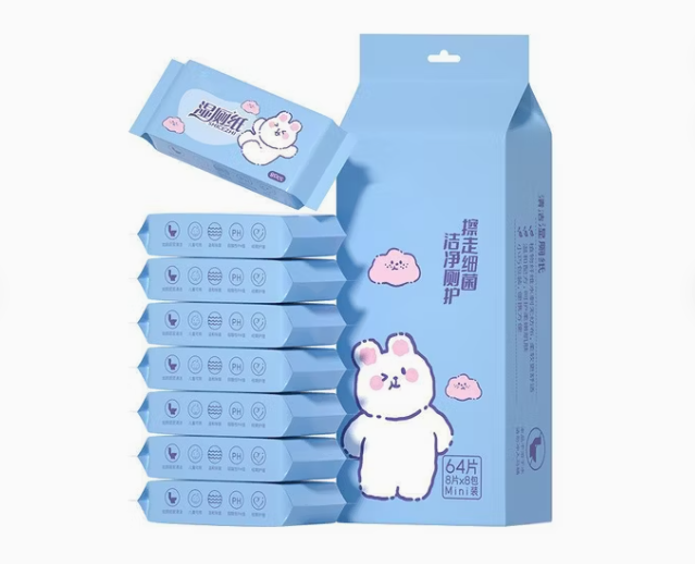 Fresh Glow Mini Pocket Wipes – (Contains 8 Mini Packs of 8 Pcs Each)