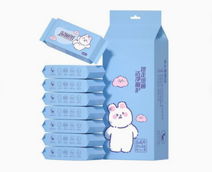 Fresh Glow Mini Pocket Wipes – (Contains 8 Mini Packs of 8 Pcs Each)