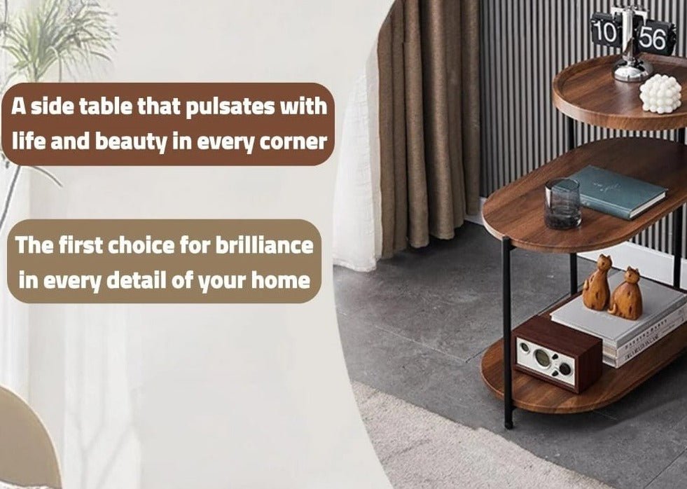 Wooden 3 tier side table